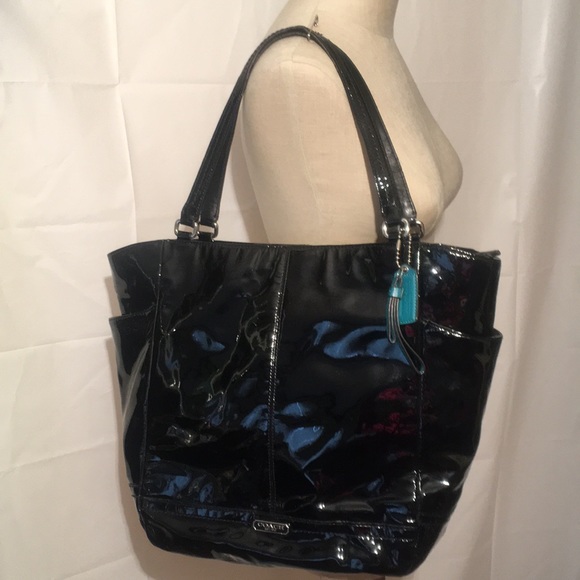 Coach Handbags - Coach Patent Leather Tote #F24893 13”Hx11”Wx5”D